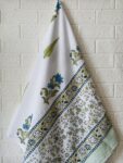 Hand Block Printed Waffle Cotton Towel (60x30 inches)