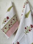 Hand Block Printed Waffle Cotton Towel (60x30 inches)