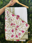 Roohani - Reversible Rose Print Pure Cotton Hand Block Dohar