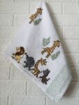 Kids' Jungle Animal Printed Towel Set (3 Pcs) – Elephant & Giraffe Theme