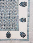 Karigari - Guldaan Hand Block Print Bedsheet King Size with Off-White Base Karigari - Guldaan Hand Block Print Bedsheet King Size with Off-White Base