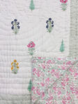 3 Hand Block Printed Jaipuri Quilt Double and Single Bed