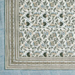 Ethnic Floral Prints 210 TC Single Bedsheet Pure Cotton With Pillow Cover - Brown