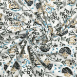 Ethnic Floral Prints 210 TC Single Bedsheet Pure Cotton With Pillow Cover - Brown