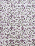 Kargari - Purple Floral Print Hand Block Printed Bedsheet Set