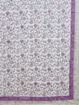 Kargari - Purple Floral Print Hand Block Printed Bedsheet Set