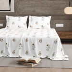 Kalakriti - Brown Floral Pure Cotton Floral Jaipuri King Size Bedsheet Set - 100x108 Inches