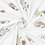 Kalakriti - Brown Floral Pure Cotton Floral Jaipuri King Size Bedsheet Set - 100x108 Inches