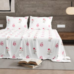 Kalakriti - Pink Floral Pure Cotton Floral Jaipuri King Size Bedsheet Set - 100x108 Inches