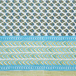 Regal Elegance Floral Print Pure Cotton Double Bed Bedsheet - Blue