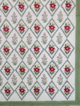 Harmony - Hand Block Print King Size Bedsheet | Mughal Jaal - Green, Grey