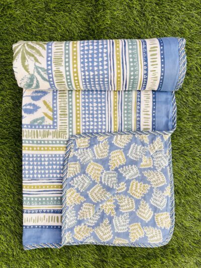 Paisley Print Cotton Dohar for Single Bed - Urban Jaipur