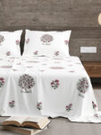 Kalakriti - Pure Cotton King Size Bedsheet (100 x 108 Inches) with 2 Pillow Covers