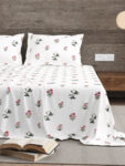 Kalakriti -Floral Jaipuri Print Cotton King Size Bedsheet - Floral Motifs 100x108 Inches