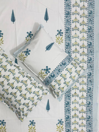 Harmony – Percale Cotton King Size Bedsheet in Soothing Florals