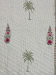 Red Poppy Floral Pure Cotton Handmade Jaipuri Razai
