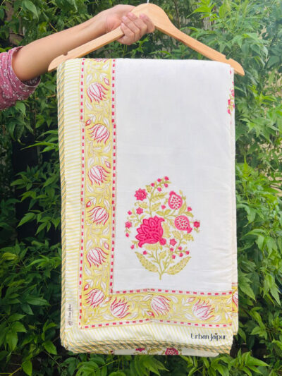 Ruhani Hand Block Printed Reversible Cotton Dohar – Double Bed