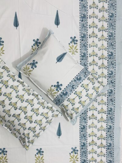 Harmony – Percale Cotton King Size Bedsheet in Soothing Florals