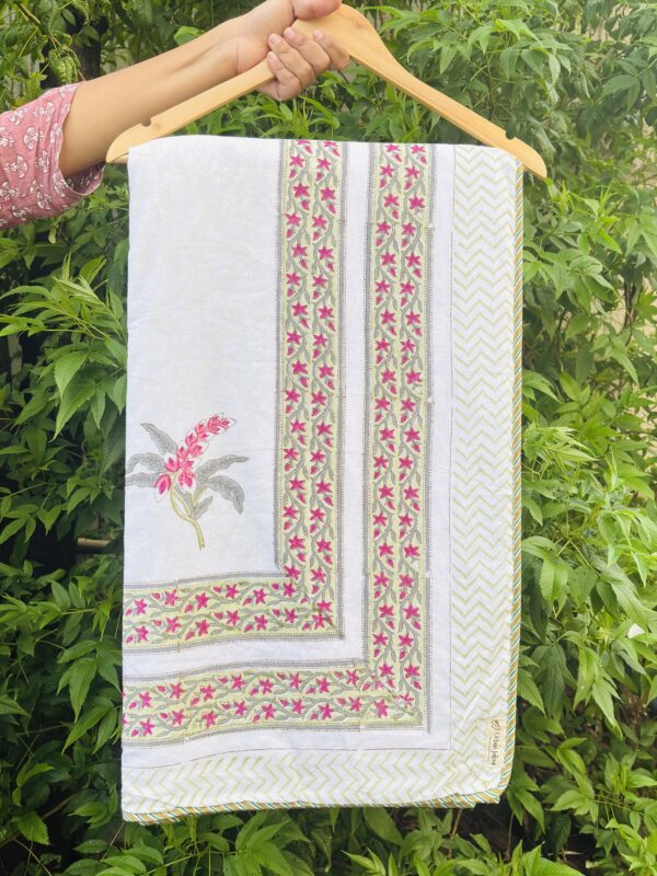 Noor Hand Block Printed Reversible Cotton Dohar – Double Bed