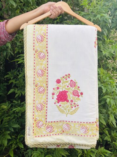 Ruhani Hand Block Printed Reversible Cotton Dohar – Double Bed