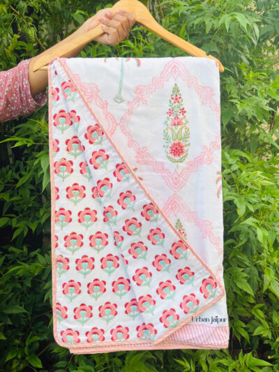 Gulzaar Hand Block Printed Reversible Cotton Dohar – Double Bed