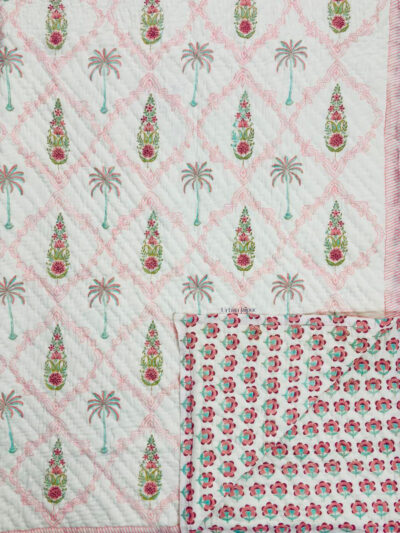 Gulzaar – Hand Block Printed Reversible Jaipuri Razai (Double Bed)