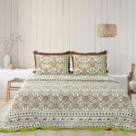 Rangriti – Bold Motifs Sanganeri Print Bedsheet in Cotton (King Size | 100x108 IN)