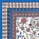 May-4C Rangriti – Red Leafy Floral Cotton Bedsheet Set (100×108 King Size)