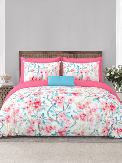 Heritage 300 TC Pure Cotton King Size Bedsheet Set with Pillow Covers – Soft, Breathable & Durable