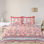 Rangriti – Sanganeri Print Bedsheet in Pure Cotton (King Size | 100x108 IN)