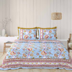 Rangriti – Sanganeri Print Bedsheet in Pure Cotton (King Size | 100x108 IN)