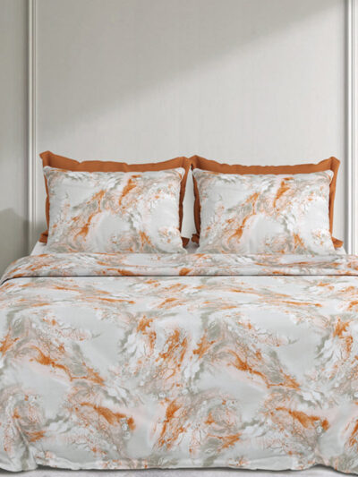 Marbella- Premium Cotton King Size Bedsheet (108x108 Inches) | Marbel Print