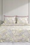 Pure Cotton King Size Bedsheet (108x108 Inches) | Marble Print Bedsheets