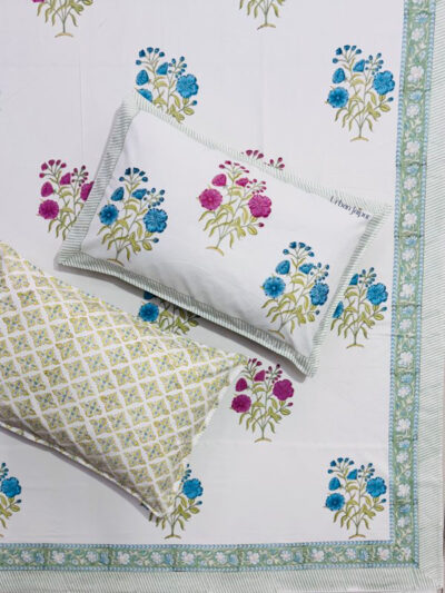 Karigiri Hand Block Printed Super King Bedsheet