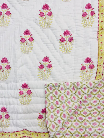 Pure Cotton Filled Heavy Winter Jaipuri Razai – Single Bed