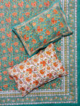26 Karigari - Rapid Sol Print King Size Cotton Bedsheet – Artisan’s Garden Collection