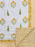 26 Jaipuri Hand Block Printed Heavy Winter Razai – Pure Mulmul Cotton – Single Bed