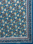 37 Karigari – Handcrafted Cotton Bedsheet with Multicolor Motifs – Artistic Blue Charm