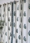 block-print-blue-2 Anokhi - Buta Printed Cotton Curtain (Set of 2) (5x7 Feet)