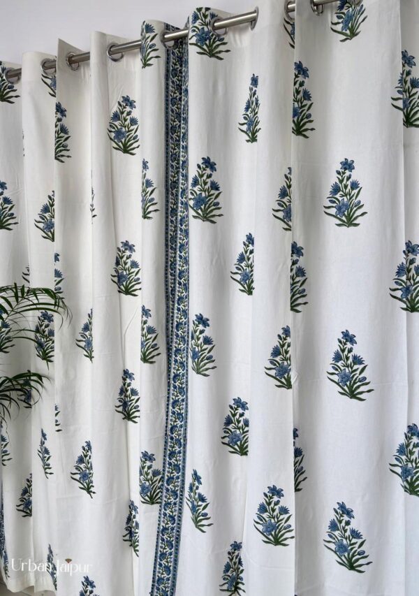 Anokhi - Buta Printed Cotton Curtain (Set of 2) (5x7 Feet)