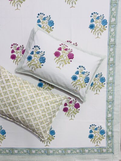 Karigiri Hand Block Printed Super King Bedsheet