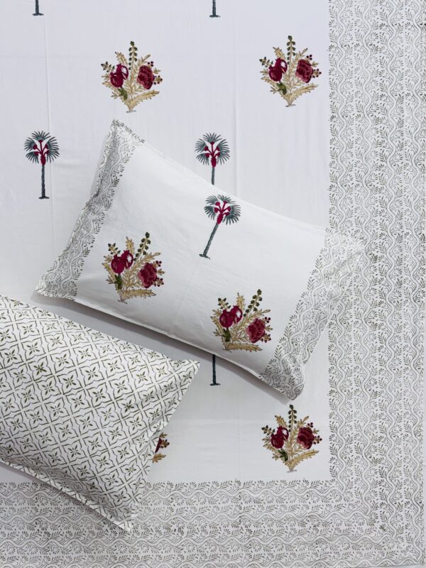 Karigiri Hand Block Printed Super King Bedsheet