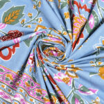 Jaipuri Floral Cotton Single Bedsheet with Matching Pillow Cover (60×90 inches)