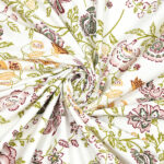 Jaipuri Print Multicolor Pure Cotton Single Bedsheet, Includes 1 Pillow Cover