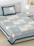 Geometric Print Single Bedsheet (60 x 90 inches) with Matching Pillow Cover